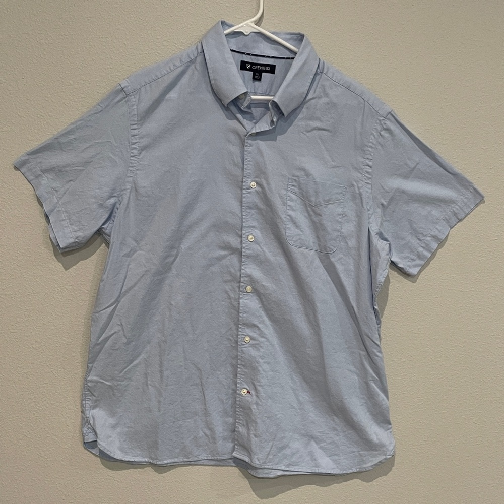Cremieux Classics Short Sleeve Button-Down Shirt 100% Cotton